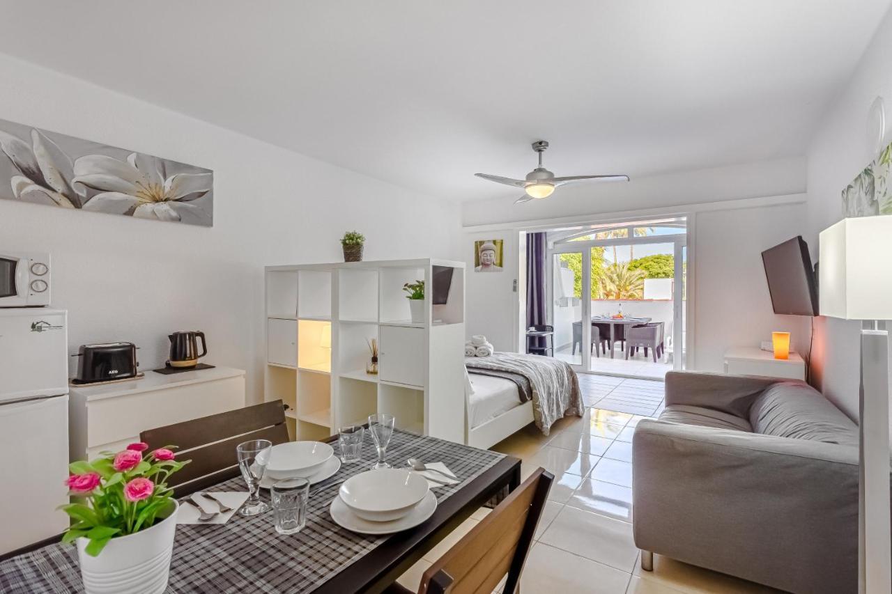 Fantastic Large Studio In Front Of Beach Heated Pool Wifi Арона Экстерьер фото